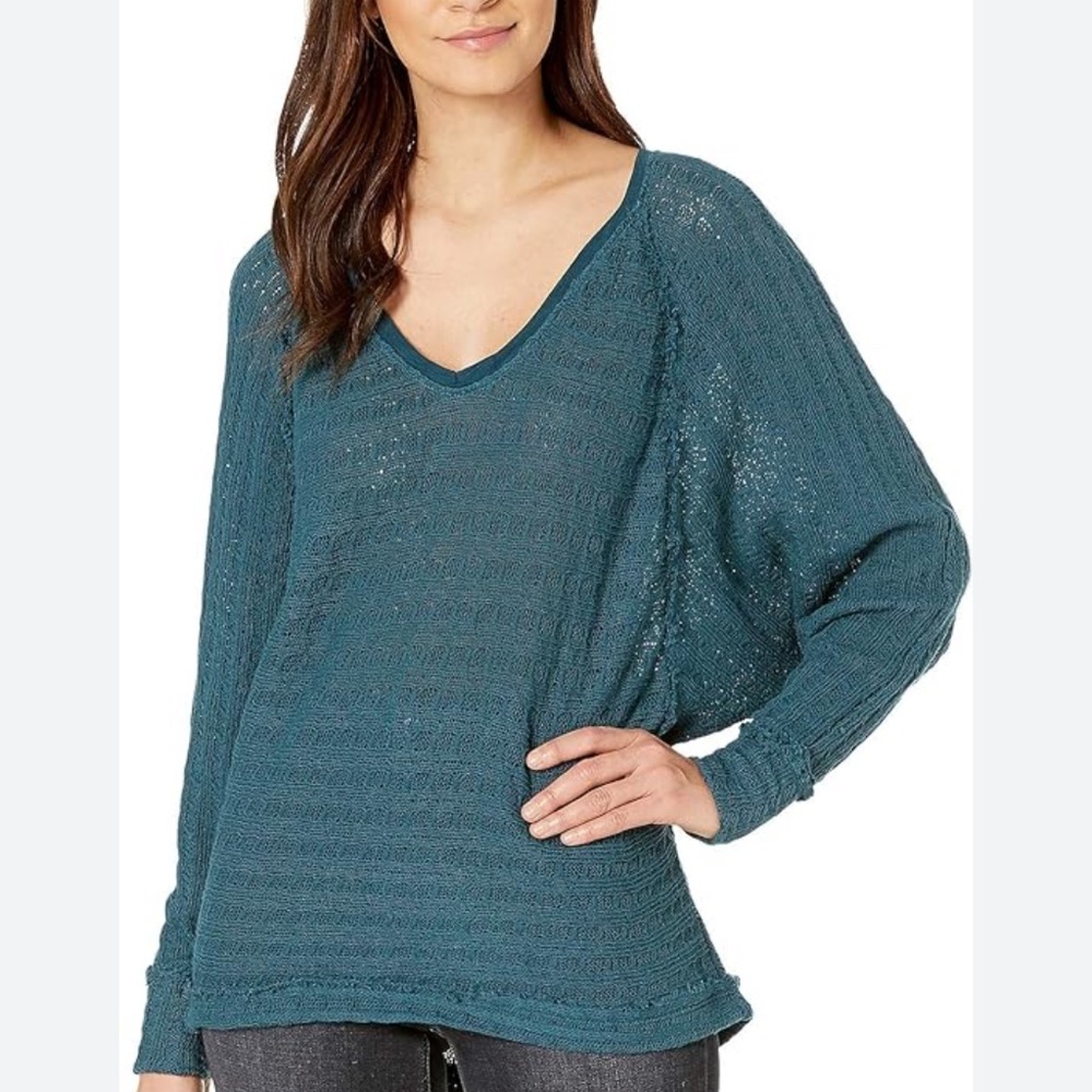 Free People Thein's Haccii T-shirt Turqoise size XS